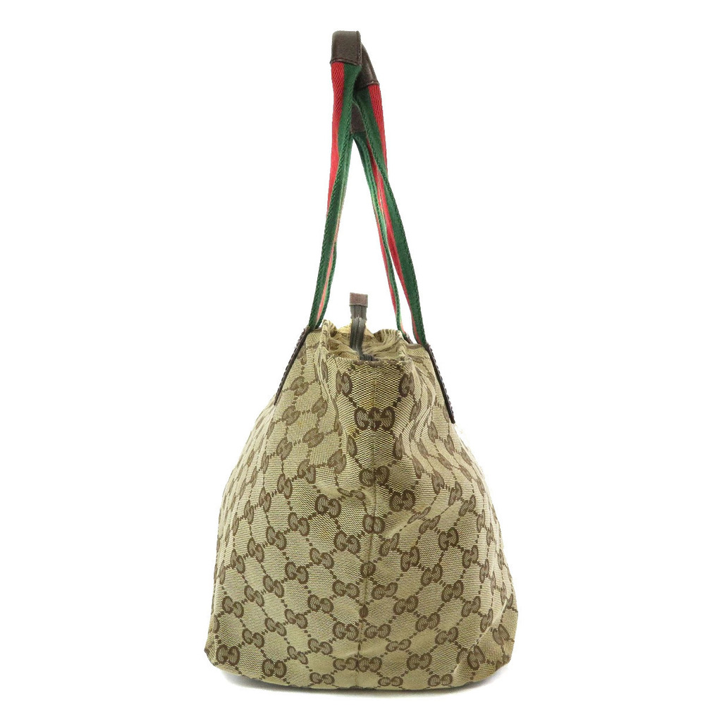 Gucci GG Bag Canvas Tote Web Brown - Picture 3 of 11